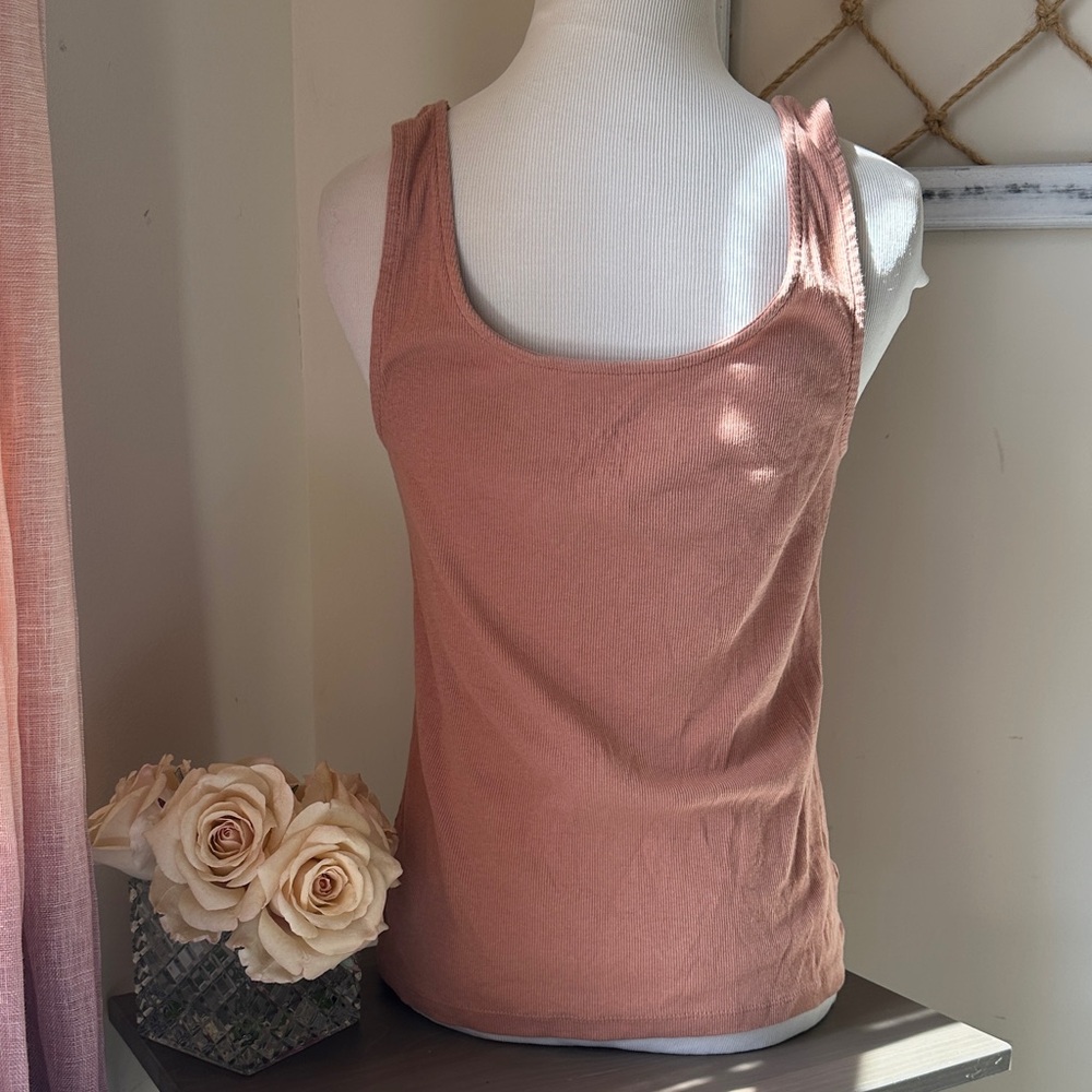 a new day Dusty Rose Square Neck Tank Top - Picture 3 of 3